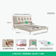 Quanyou Home Cream Style Leather Cloud Bed 1.8x2m Master Bedroom Furniture Upholstered Backrest High Leg Double Bed