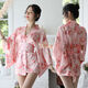 Sexy lingerie kimono suit pajamas uniform clothes women's nightgown red boutique kimono thong belt one size