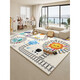 Minimoto Home Series Carpet Living Room 2025 Nouveau style Wipable Wipable Child's Children's Room Mat de sol Anti-Fall Mat à domicile mignon Carte de maison Tongqu Town-15941 100 * 200cm (anti-glissement)