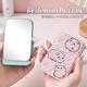 Princess and Prince Mirror Super Cute Mini Leather Mirror with Comb Folding Portable Makeup Mirror for Girls and Boys LED Portable Folding Makeup Mirror Must-Have for National Day Travel Shark Green + Small Comb