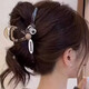 Temperament grab clips, large size, and large hair volume 2025 new simple hair clips for women's back head shark clips, high-end feeling 1 package [Cookie Man]