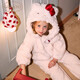 Nutshell/Gutshell Pajamas Winter HelloKitty Co-branded New Plush Warm Parent-child Home Set D Cow Milk White Set 110 cm