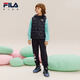 FILA Children's Clothing Children's Lightweight Down Jacket Autumn and Winter Style Men's and Women's Fashion Jacket Down Vest Vest Official Flagship Legend Blue-QNV M 120c