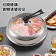 Baijie pot lid, large pot lid, heightened and thickened stainless steel transparent wok lid, vertical steam pot lid, anti-overflow soup pot lid, visible, pot lid 32cm丨suitable for 30~31.5CM, can be seen standing