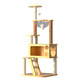 Bei Chuzhong Cat Climbing Frame Large Cat Tree Cat Nest Integrated Do Not Take Up Sky Pillar Non-Solid Wood Climbing Frame Play Sleeping Cat House Toy Dream Meow Fairy Castle Single Warehouse Single Nest 138cm Five-story Luxury Space Capsule