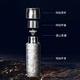 Pure titanium thermos cup for tea and water separation for men and women, double-layer titanium water cup, titanium crystal stewed tea cup, Begonia powder-290 ml