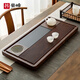 Haofeng 2025 New Solid Wood Tea Tray Household Tea Maker Tea Table Ebony Pattern Tea Tray Drainage Tea Set Mid-Autumn Festival Gift