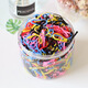 Ye Feili about 500 thickened disposable rubber band headbands high elastic children's rubber band hair band black