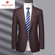 Pierre Cardin suit men's business party business slim work professional formal dress groom wedding suit jacket dark red M 170