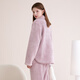 Fenton pajamas for women double-sided warm velvet anti-static 2025 new warm lapel cardigan loose couple home wear