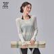 Youyou Yoga Wear Women's Autumn Loose Breathable Sports Cover Up Long Sleeve Pilates Training Fitness Wear Top Breathable Long Sleeve Heather Gray L L Weight 111-125 Jin Jin equals 0.5 kg