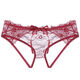 Lace Panties Feminine Ultra-Thin Low-Waist Hollow Briefs Thong A Style Red One Size
