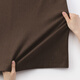 MUJI Women's Horizontal and Vertical Stretch Fleece Wide Hem Skirt Long Skirt Women's Autumn 25 BE1XXC5A Brown S (155/62A)