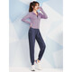 Vanstic Yoga Suit New Sports Sports Loose Fairney Suit de fitness Professionnel Tempérament de mode haut de gamme Spring et automne Suit de course d'automne léger Purple + Gris Blue Three-Pice Set TC11976 S