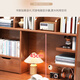 Huixun solid wood corner desk bookshelf integrated corner desk home bedroom study table junior high school student writing desk walnut color #desk + bookshelf 140cm*60cm*134cm auxiliary seat length 120cm
