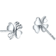 Saturday Fortune Four Leaf Clover PT950 Platinum Stud Earrings for Women PT093964 Pair About 1.3g Birthday Gift