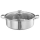 Kitchen plan with thickened bottom 304 stainless steel Yuanyang pot large capacity soup pot induction cooker gas universal hot pot special pot