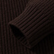 Wirpta high-end brand thickened crew neck sweater men's autumn and winter pullover cardigan fashionable casual warm loose knitted coffee color (ready in stock) L 170 (suitable for 110-135Jin Jin equals 0.5 kg)
