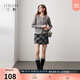 Sancai 2025 Autumn New Retro Plaid Woolen Skirt High Waist Slim A-Line Skirt Slimming Short Skirt M Silent Gray Plaid Pre-sale Send within 15 days of payment M 160/68A