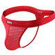 Men's underwear classic bag new thong mesh lace sexy men's thong t-pants buttocks naked feeling T-top red S