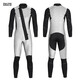 Oeny's new 5/3 wetsuit for men, super elastic, thickened and velvet, cold-proof and warm one-piece wetsuit, jellyfish surfing winter swimsuit, black and gray CR super elastic, long hair mercerized thermal cloth inside S