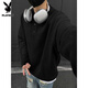 Playboy (PLAYBOY) Gray American Henley Collar Sweater Men's Early Autumn Feeling Lazy Style Bottoming Sweater Cleanfit Inside Light Gray Upgraded Model M (95-115Jin Jin is equal to 0.5kg)