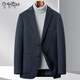 Goldlion 2025 autumn and winter wool suit men's new casual suit wool men's woolen autumn woolen cashmere jacket green gray green gray L 175