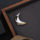 Shijun (SHIJUN) high-end men's evening suit dress brooch fashion corsage wedding groom accessories lapel pin Whale