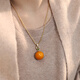 Nine-color cloud Russian material beeswax bead pendant clavicle chain retro fashion men's and women's sweater chain necklace pendant gift 18mm beeswax pendant