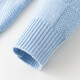 Inman pastoral chaqueta de suéter bordado tridimensional 2025 otoño suave y cómodo cárdigan de punto a cuadros casual azul claro s
