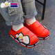 2025 winter children's cotton slippers for boys, waterproof, non-slip, velvet and warm, home boys, large, medium and small children's cotton slippers, white slippers, size 12, size 26/27 (shoe inner length 16CM, suitable for feet 15