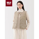 MUJI Women's Lightweight Down Portable Vest Women's Down Jacket Light Beige 5A L