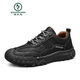 
Woodpecker high-end new style new handmade soft sole men's shoes spring casual shoes men's leather shoes flat large size loafers 9893 light brown 38