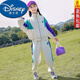 Disney (Disney) Girls Suit Autumn Children's Long-Sleeved Jacket + Casual Pants Two-piece Set for Older Children New Little Girl Suit Smiley Contrast Color Suit-Gray 140cm