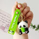 Cartoon Panda Keychain Student Class Gift Cute National Treasure School Bag Pendant Chengdu Panda Cultural and Creative Small Gift Holding Pillar + Eating Bamboo Shoots