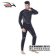 KEEP DIVING 3mm wetsuit men's long-sleeved one-piece wet sun protection warm wear-resistant winter swimsuit wetsuit black M
