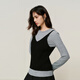 Peacebird Shopping Mall Same Style New Solid Color Long Sleeve T-Shirt Cashmere Blended Vest Two-piece Set A1CDF4491 Extreme Gray M 160