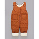 Children's cotton pants, winter children's overalls for boys and girls, autumn and winter all-in-one velvet cotton pants for babies, baby, brown, velvet and thickened 100 (recommended for two and a half to three and a half years old)