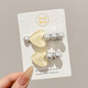 Add gentle temperament, jelly color love pearl hairpin, side clip, girly bangs duckbill clip, forehead Internet celebrity hairpin, pink mermaid bubble clip, pair