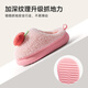 Pig Daddy Children's Slippers Autumn and Winter Boys Home Indoor Warm Anti-Slip Girls Baby Soft Bottom Children's Cotton Slippers Powder 20
