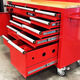 Jiang Zhiai Maiha European and American tool cart cart heavy-duty workshop auto repair mobile maintenance tool cabinet multi-function cart 1574*597*1497 red