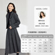 Fanciman wool suit suit for women autumn and winter new high-end light luxury wool suit dark floral gray M