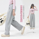 Nickybaby Girls 'Sportshosen Frühling und Herbst Kinder 2025 Neue Grenzausgabe Bananenhose mittelgroße Kinder gerade weit mit weit verdeckte Hose 15280 Gelb 130 cm