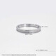 Lao Fengxiang platinum fixed mouth cat's eye plain ring simple and versatile plain ring platinum jewelry white gold about 2.5g ring number 13