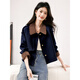Xinfeiyu Fashion Barn Style Contrast Color Short Jacket Women's 2025 Autumn New High-Quality Loose Jacket Top
