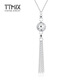 TTMIX new Chinese style platinum necklace pt950 platinum set chain women's tassel platinum pendant platinum necklace clavicle chain 4.5-4.7g 40+3cm