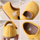 G.duck Little Yellow Duck Children's French Small Leather Shoes Autumn New Korean Style Girls' Frosted Soft Sole Princess Shoes Birkenstock Beanie Shoes Yellow 23 Shoe Inner Length 14.5CM