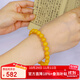 Famous family beeswax bracelet for women old beeswax round beads chicken oil yellow bracelet Baltic amber birthday gift 8.5mm