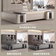 Light luxury boss desk and chair combination, simple and modern chairman's office, single-person and elegant desk manager desk furniture, light luxury color matching with aluminum alloy paint strips, 1.8-meter luxury single cabinet