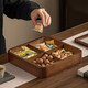 New Chinese style household nut refreshment palace grid dried fruit plate fruit plate living room coffee table snack snack display candy plate walnut color-window flower fruit plate 25*25*5